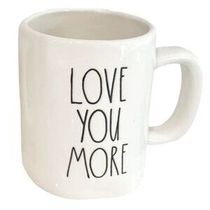 Rae Dunn Love You More Mug White Ceramic Valentines Gift 12oz